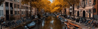Delight in the Amsterdam canals in autumn