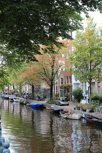 Amsterdam canals in autumn colours