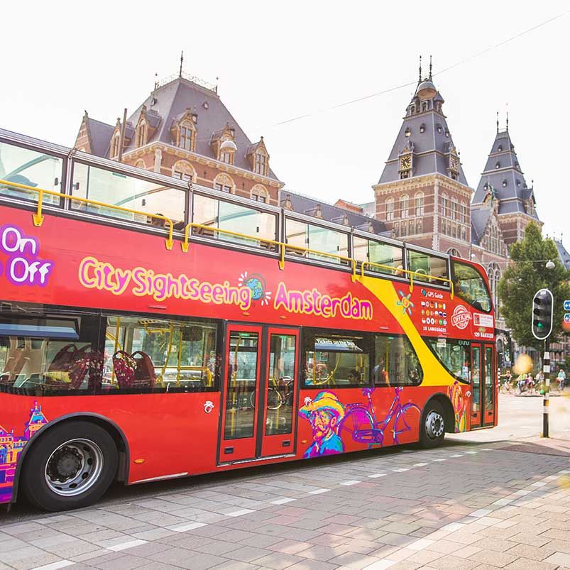 City Sightseeing Hop-on Hop-off by bus in Amsterdam