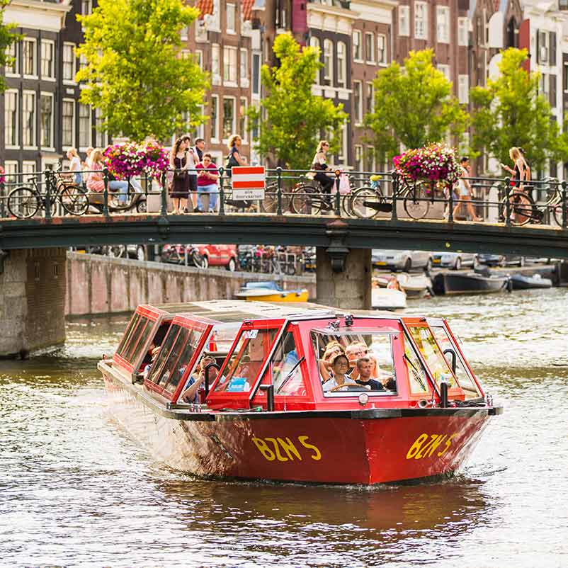 City Sightseeing Hop-on Hop-off by boat in Amsterdam