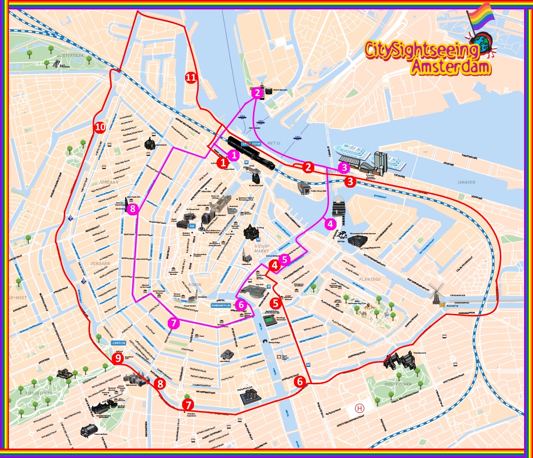 amsterdam lovers canal cruise route