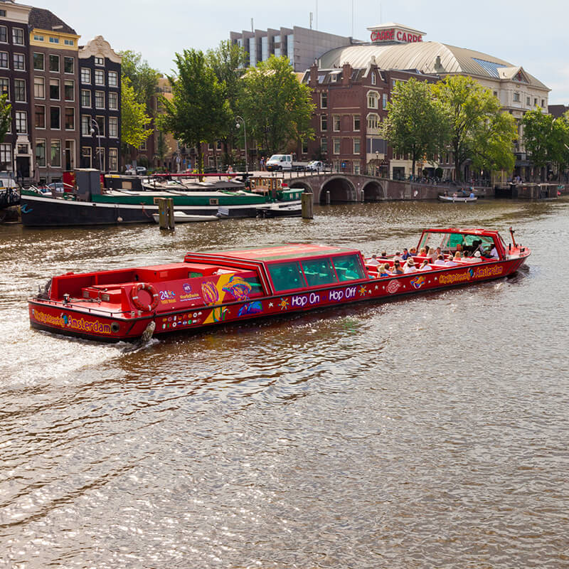 City Sightseeing Hop-on Hop-off by boat in Amsterdam