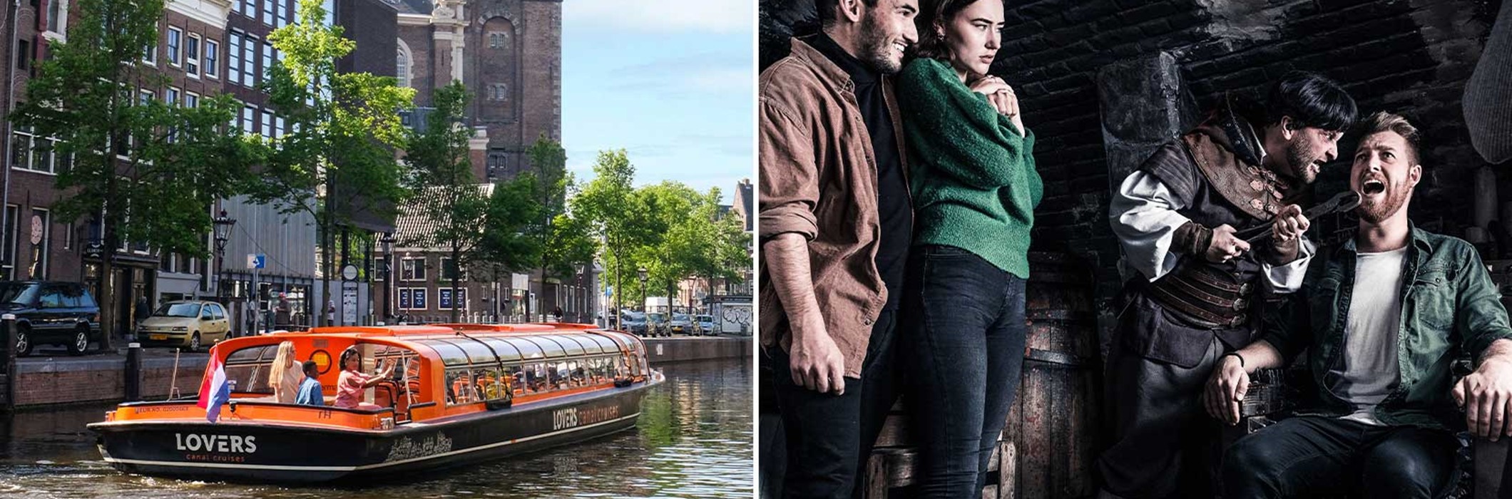 The Amsterdam Dungeon + Crociera sui canali di Amsterdam