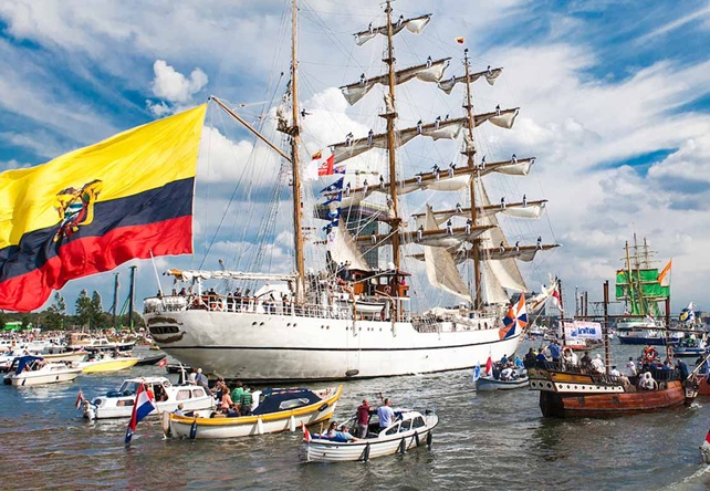SAIL Tall Ship On Water IJ River