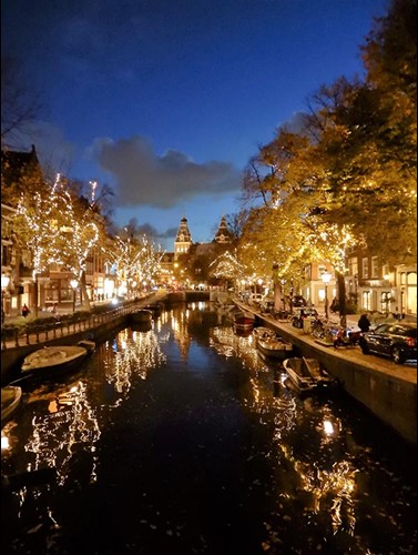 Kerst op de Amsterdamse grachten
