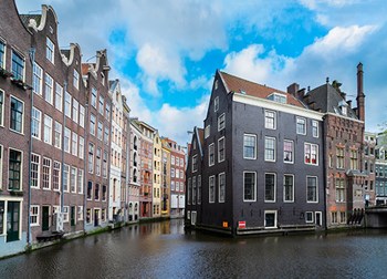 View near the Armbrug in Amsterdam