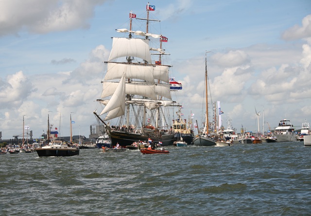Tall Ship On Water Wide
